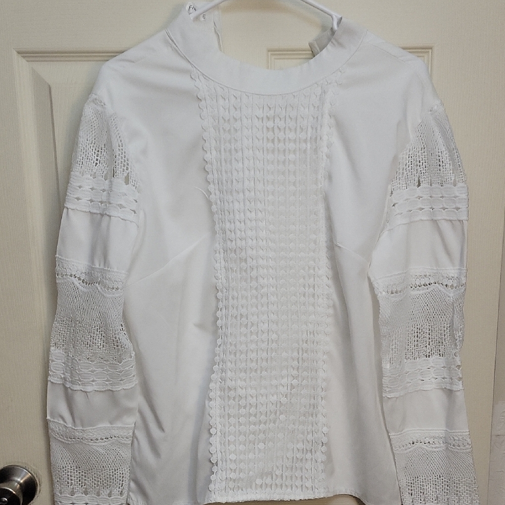 Elegant White Lace / Crochet Top